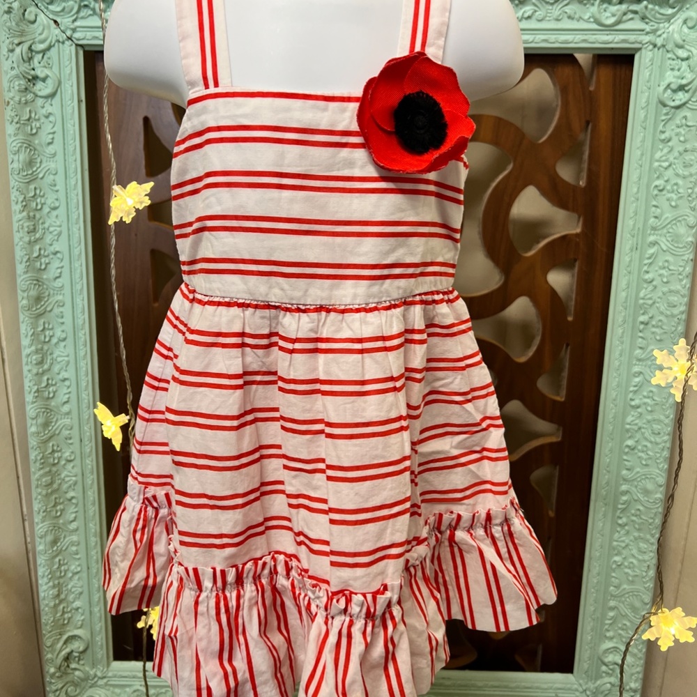 Janie and Jack red striped dress - Sz 18-24 months